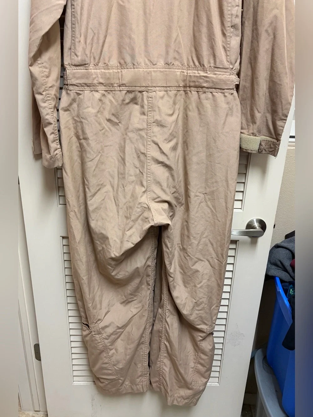 US Military Flight Suit Coveralls Tan Nomex 48L Pilot Aircrew Flyers USA VTG